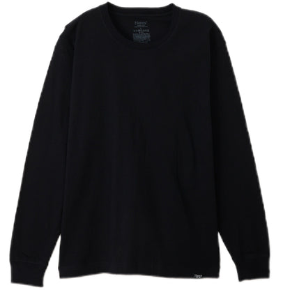 メンズ ヘインズ クルーネック ロングスリーブ Tシャツ M～LL 長袖シャツ 丸首 ロングTシャツ メンズシャツ メンズインナー 長袖インナー トップス 大きいサイズ
