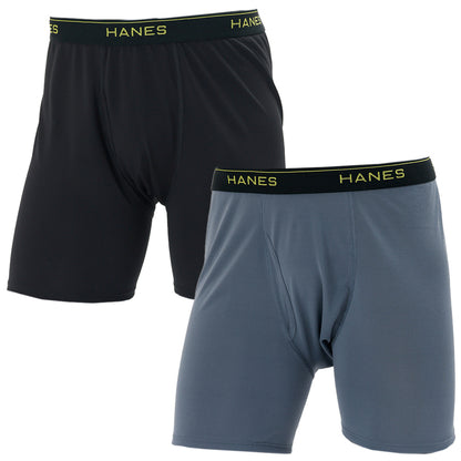 ボクサーブリーフ ボクサーパンツ メンズ 男性下着 無地 ヘインズ 吸汗速乾 抗菌防臭 ストレッチ M～LL Hanes 下着 インナー 伸縮性 伸びる