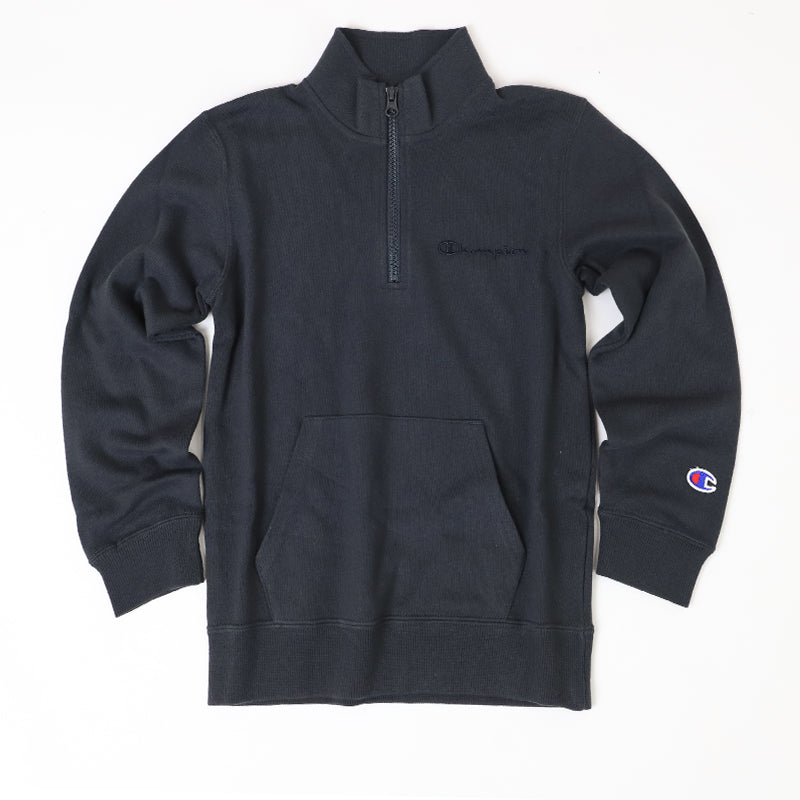 チャンピオン ハーフジップ パーカー スウェット キッズ 子ども 綿素材 やわらか シンプル 130cm～160cm champion 130 140 150 160 ボーイズ ガールズ 子供 子ども 綿混