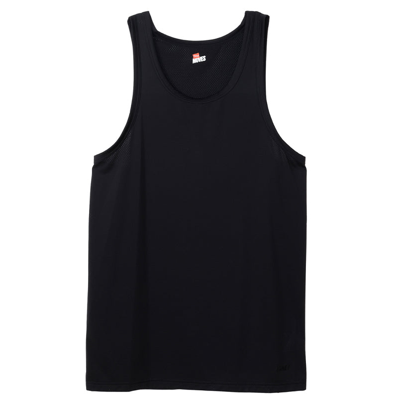 Hanes タンクトップ メンズ 冷感インナー メッシュ インナー 接触冷感 ノースリーブ 肌着 吸汗速乾 通気性 ストレッチ M～LL スポーツインナー ジム ランニング トレーニング 男性下着 涼しい 夏インナー 男性 メンズインナー ヘインズ アンダーシャツ