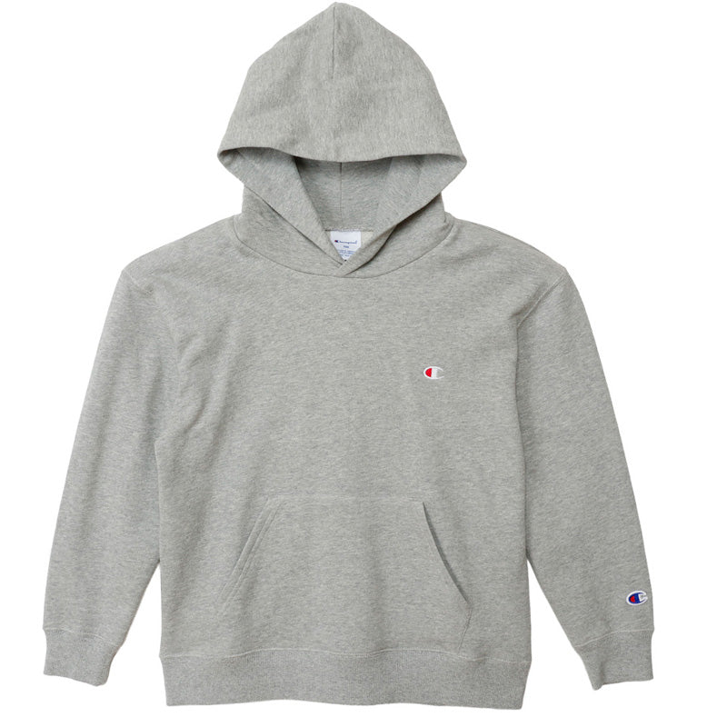 Champion パーカー キッズ 綿100% 裏毛 スウェット フーディー 長袖 子供服 フード付き ロゴ刺繍 男の子 女の子 ジュニア ユニセックス 小学生 中学生 通学 普段着 カジュアル 130cm～160cm トップス おしゃれ 春 秋 冬 アメリカ綿 フーデッド