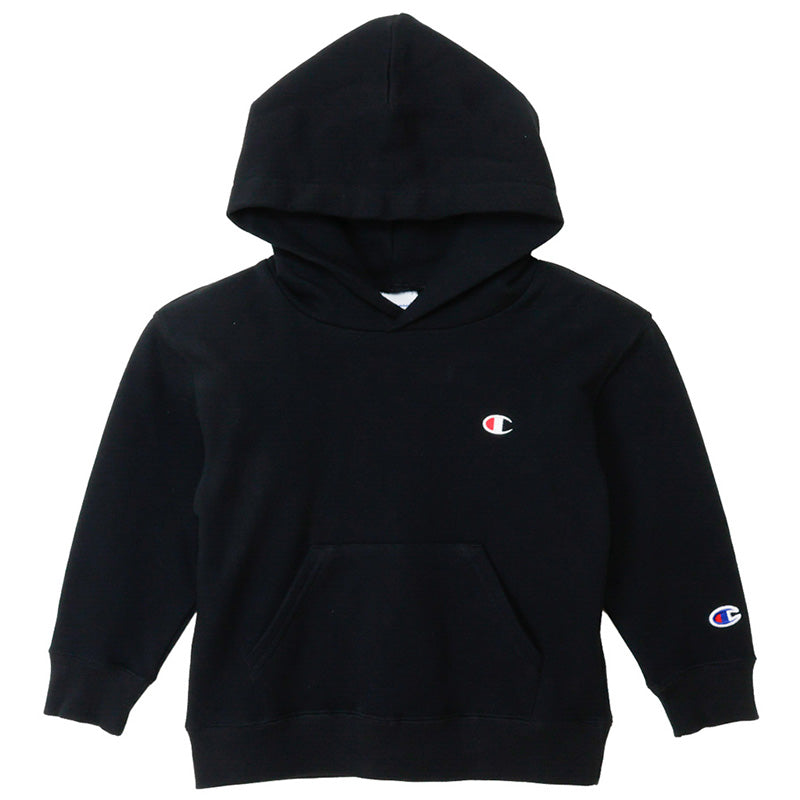 Champion パーカー キッズ 綿100% 裏毛 スウェット フーディー 長袖 子供服 フード付き ロゴ刺繍 男の子 女の子 ジュニア ユニセックス 小学生 中学生 通学 普段着 カジュアル 130cm～160cm トップス おしゃれ 春 秋 冬 アメリカ綿 フーデッド