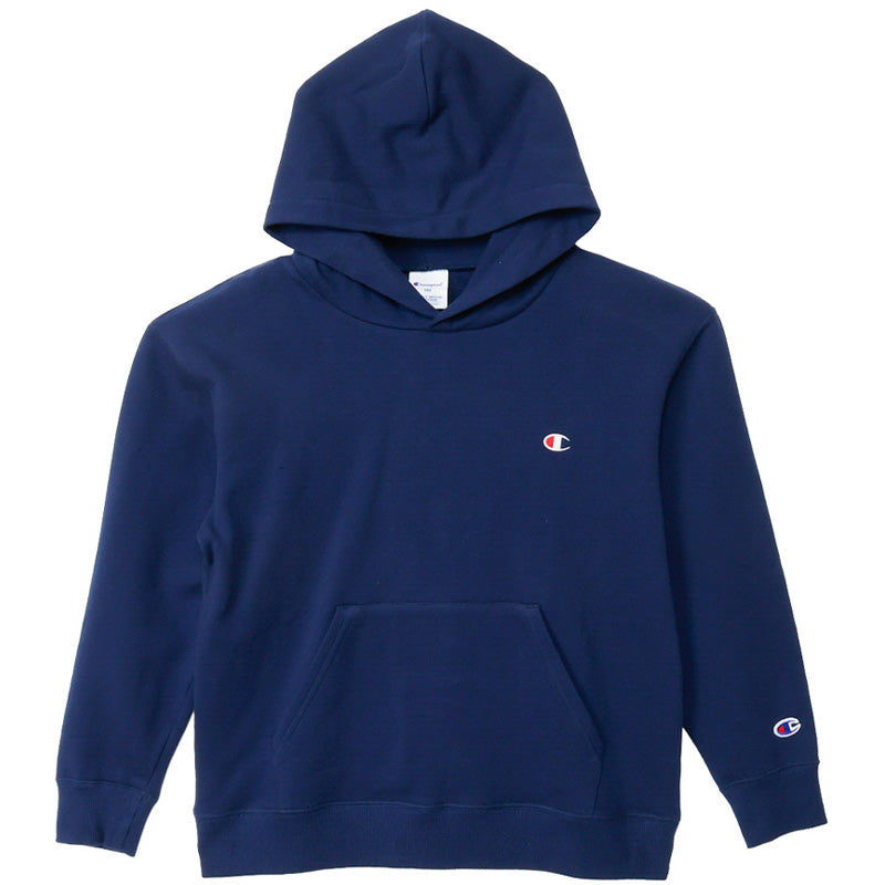 Champion パーカー キッズ 綿100% 裏毛 スウェット フーディー 長袖 子供服 フード付き ロゴ刺繍 男の子 女の子 ジュニア ユニセックス 小学生 中学生 通学 普段着 カジュアル 130cm～160cm トップス おしゃれ 春 秋 冬 アメリカ綿 フーデッド