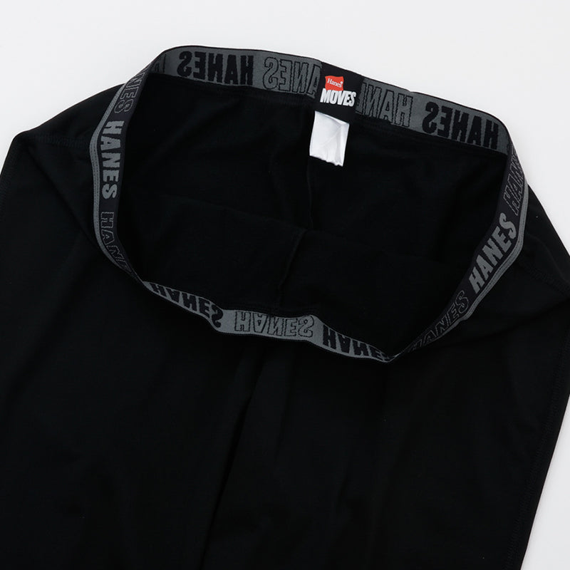 Hanes ヘインズ メンズ ロングタイツ 裏起毛 ソフトコンプレッション 吸汗速乾 UVカット ストレッチ 保温 スパッツ レギンス インナー 防寒 秋冬 スポーツ トレーニング M～LL ランニング アクティブウェア 普段着 重ね着 Hanes MOVES ヘインズムー