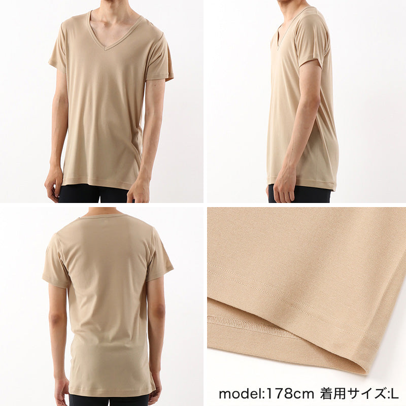 ヘインズ シャツ ビズ魂 メンズ 深Vネック Tシャツ 2枚組 M～LL