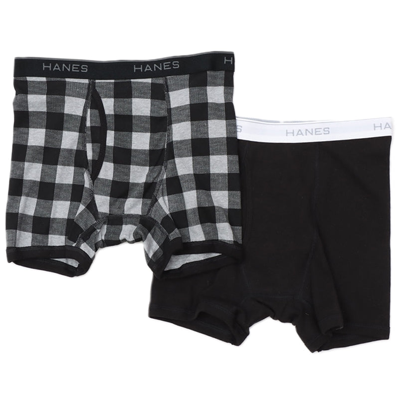 ヘインズ ボクサーパンツ メンズ 前開き 2枚組 M～LL 下着 綿 ボクサーブリーフ HANES パンツ 男性 hanes ボクサー 2枚セット 高校生 中学生 M L LL インナー