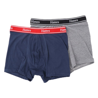 Hanes ボクサーパンツ メンズ 2枚組 ボクサーブリーフ 綿 ボクサー 前閉じ メンズ下着 コットンインナー ストレッチ アンダーウェア 男性下着 M～LL メンズインナー 快適インナー 男性パンツ シンプルボクサー スポーツインナー ヘインズ