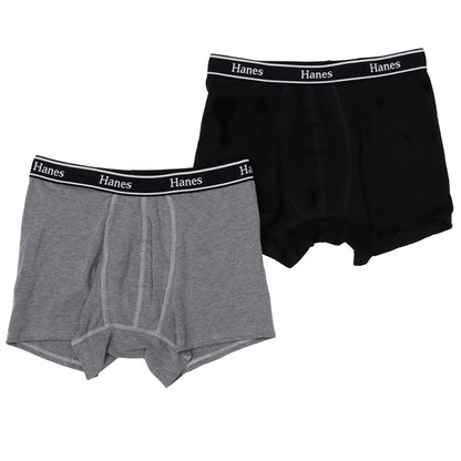 Hanes ボクサーパンツ メンズ 2枚組 ボクサーブリーフ 綿 ボクサー 前閉じ メンズ下着 コットンインナー ストレッチ アンダーウェア 男性下着 M～LL メンズインナー 快適インナー 男性パンツ シンプルボクサー スポーツインナー ヘインズ
