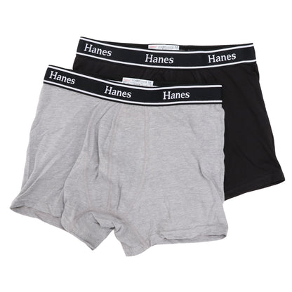 Hanes ボクサーパンツ メンズ 2枚組 ボクサーブリーフ 綿 ボクサー 前閉じ メンズ下着 コットンインナー ストレッチ アンダーウェア 男性下着 M～LL メンズインナー 快適インナー 男性パンツ シンプルボクサー スポーツインナー ヘインズ
