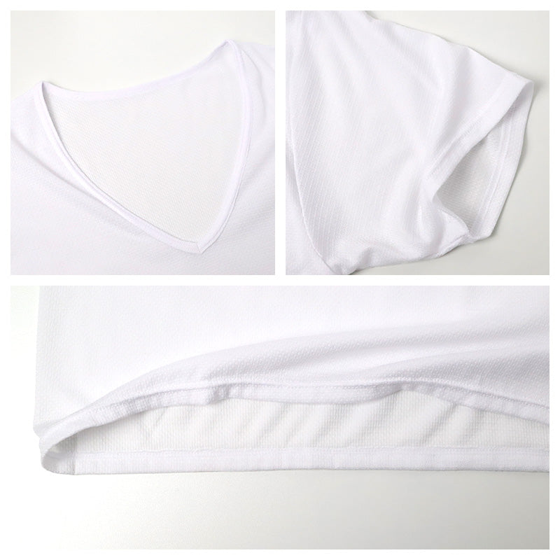 メンズ インナー 2枚組 半袖V首 シャツ 綿混 制菌加工 メッシュ Vネック M L LL 肌着 下着 Tシャツ 男性 紳士 ニオイ対策 通気性 白 黒 ホワイト ブラック 快適 肌ざわり デイリー 普段使い 洗い替え まとめ買い 春夏 ベタつきにくい 汗対策