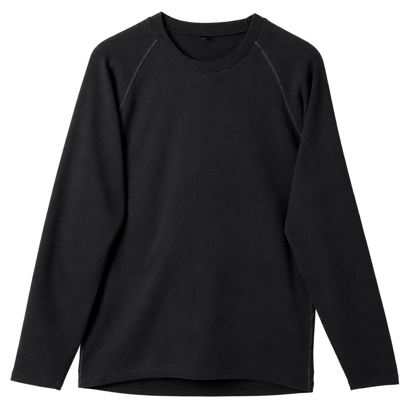 メンズ コンプレッションインナー 長袖 両面起毛 保温 冬用 クルーネック M L LL ストレッチ 消臭テープ 両脇部分消臭 全方位伸縮 あったかインナー 裏起毛 インナーシャツ アンダーシャツ コンプレッションウェア スポーツインナー 作業着インナー