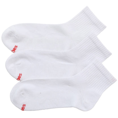 ヘインズ メンズ クォーターレングスソックス 3足組 25-27cm (Hanes ソックス 靴下 男 セット まとめ買い 綿 スニーカーソックス)