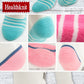 Healthknit スニーカーインソックス レディース 靴下 3足組 23-25cm (ソックス 浅ばき フットカバー 女性 綿 セット 柄 滑り止め)