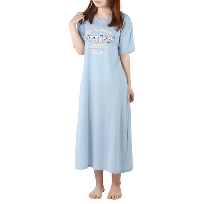 スヌーピー ルームワンピ　ワンピース 半袖 パジャマ 夏 大人 薄手 涼しい レディース M L LL snoopy ピーナッツ peanuts 薄手 部屋着 服 ルームウェア ホームウェア 快眠パジャマ 春 夏 ゆったり 可愛い おしゃれ 母の日 プレゼント ギフト