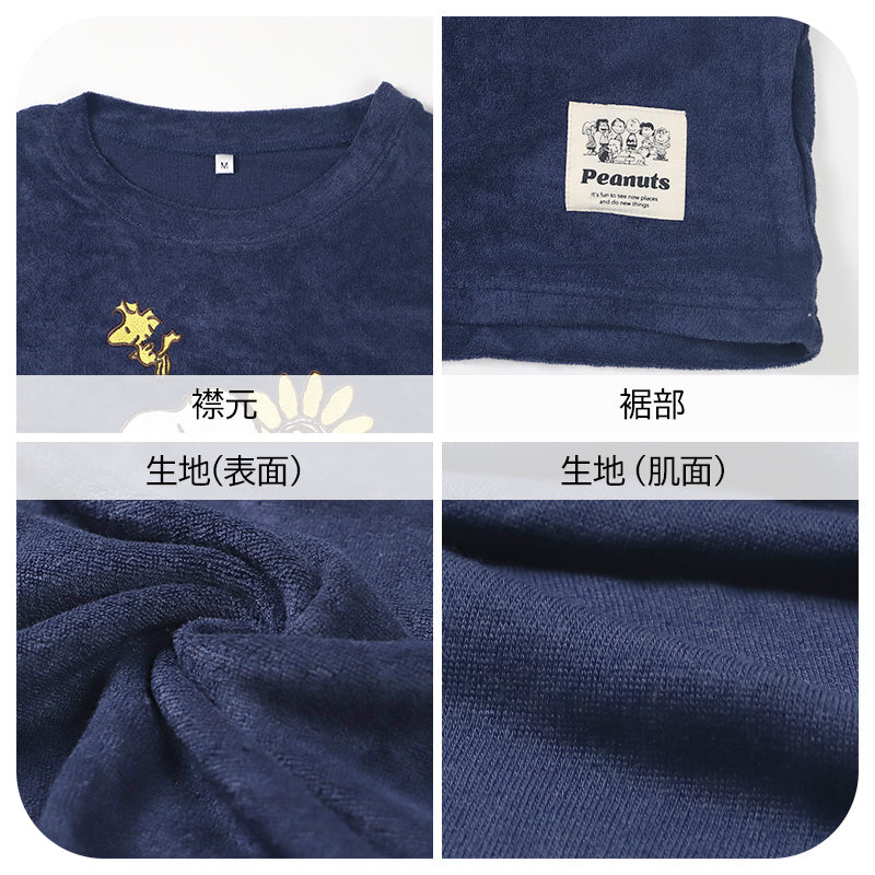スヌーピー 夏 パジャマ レディース 半袖 ショートパンツ 大人 パイル生地 M L LL snoopy ピーナッツ peanuts 短パン 部屋着 服 ルームウェア ホームウェア セットアップ 春 かわいい 可愛い おしゃれ 母の日 プレゼント ギフト