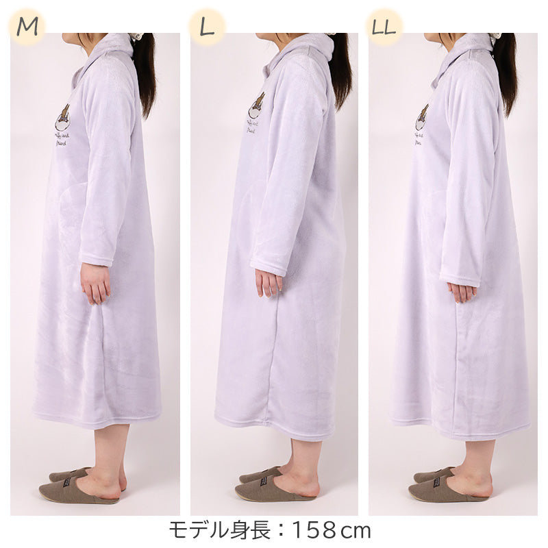 ミッフィー ワンピース レディース あったか パジャマ もこもこ かわいい あったかい ルームウェア M L LL ふわもこ miffy 部屋着 ふわふわ暖かい 防寒 キャラクター 大人女子 おしゃれ ルームワンピース ナイトウェア プレゼント ギフト 母の日
