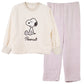 スヌーピー パジャマ レディース 部屋着 ルームウェア 上下セット ふわふわ もこもこ M L LL snoopy ピーナッツ peanuts セットアップ 冷え対策 秋冬 防寒 冷え対策 あったか ふんわり 保温 暖かい かわいい 大人女子 ナイトウェア 寝巻き 母の日 プレゼント ギフト