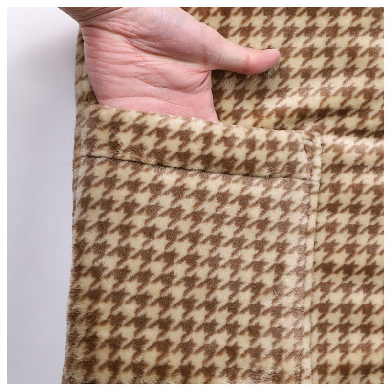 はんてん 半纏 メンズ 羽織 羽織り ふわもこ 冬 大人 暖かい 防寒 M L LL 冬用 ルームウェア あたたかい あったかい ガウン感 秋冬 あったか 防寒 ルームウェア 部屋着 羽織 千鳥柄 おしゃれ チャコールグレー ブラウン 中わた入り 軽量 GEORGE KENT 男性用 ギフト