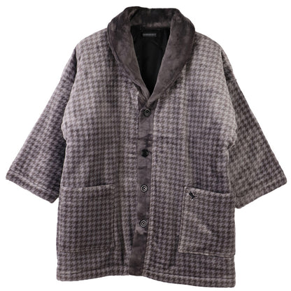 はんてん 半纏 メンズ 羽織 羽織り ふわもこ 冬 大人 暖かい 防寒 M L LL 冬用 ルームウェア あたたかい あったかい ガウン感 秋冬 あったか 防寒 ルームウェア 部屋着 羽織 千鳥柄 おしゃれ チャコールグレー ブラウン 中わた入り 軽量 GEORGE KENT 男性用 ギフト