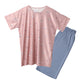 レディース ルームウェア 冷感 PCM 上下セット 半袖Tシャツ 半パンツ M L LL パジャマ 部屋着 夏 涼しい 接触冷感風 軽い 通気性 ストレッチ 動きやすい ひんやり 快適 セットアップ マリン柄 ヨット柄 夏用パジャマ おうち時間 ナイトウェア