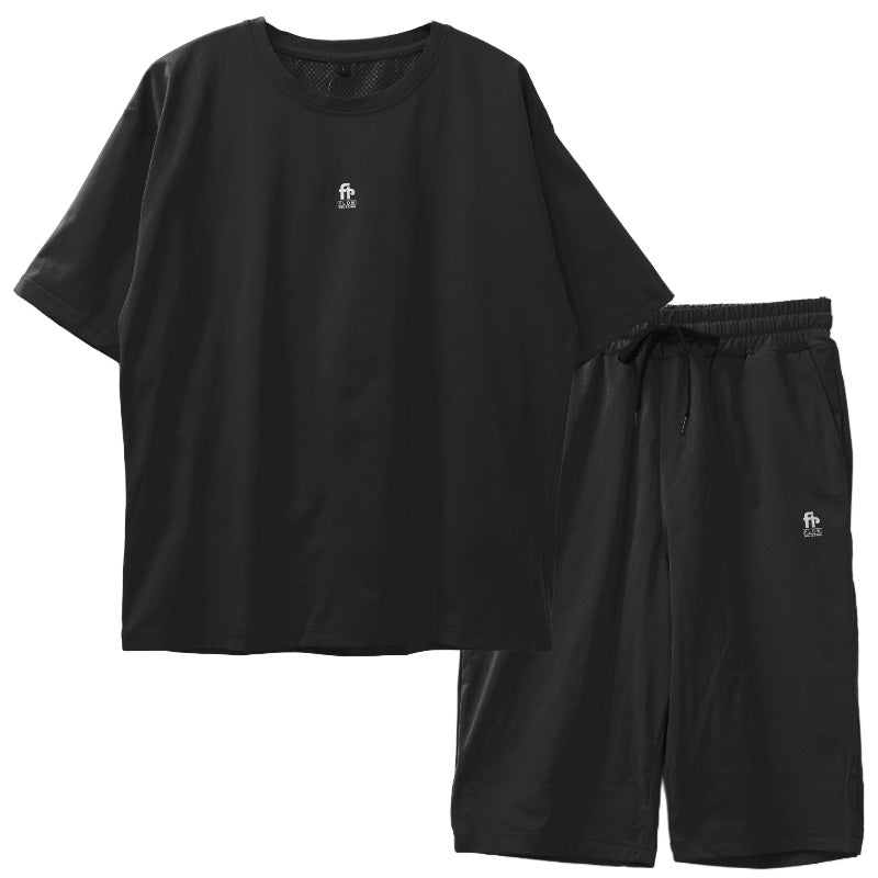 TERAX テラックス 遠赤外線 メンズ ルームウェア 上下セット 半袖 ハーフパンツ ストレッチメッシュ M L LL パジャマ 部屋着 紳士 通気性 背当て 腰当て ポケット付き 春 夏 秋 冷房対策 リラックスウェア ナイトウェア ゆったり リカバリー