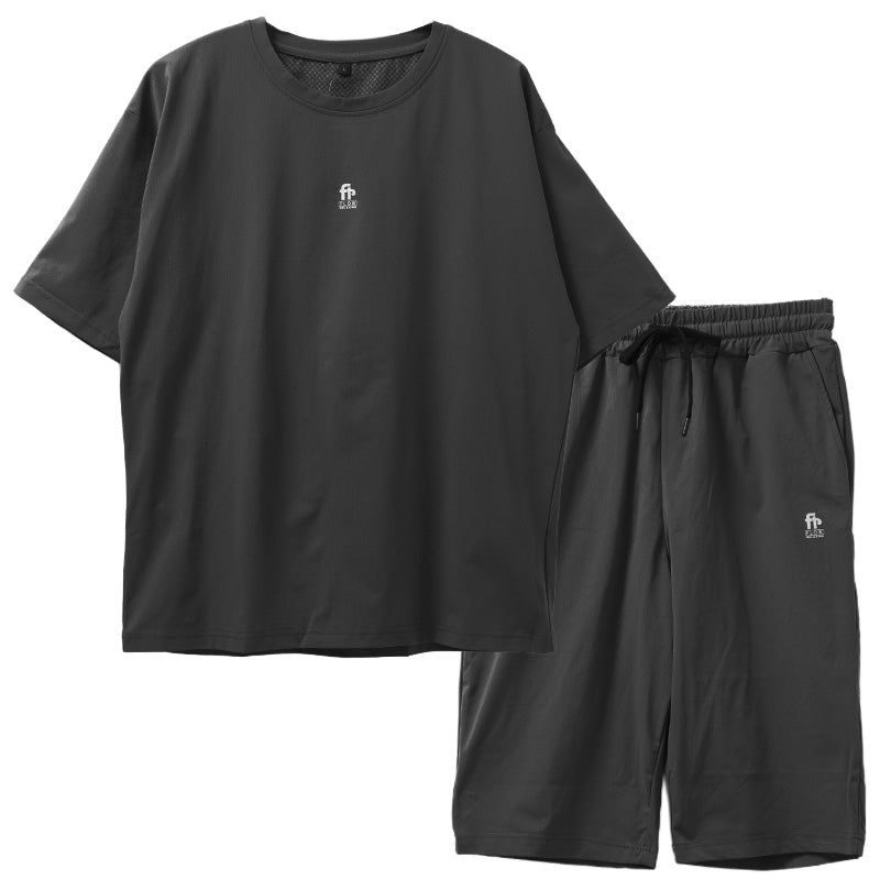 TERAX テラックス 遠赤外線 メンズ ルームウェア 上下セット 半袖 ハーフパンツ ストレッチメッシュ M L LL パジャマ 部屋着 紳士 通気性 背当て 腰当て ポケット付き 春 夏 秋 冷房対策 リラックスウェア ナイトウェア ゆったり リカバリー