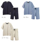 TERAX テラックス 遠赤外線 接触冷感 メンズ ルームウェア 上下セット 半袖 ハーフパンツ ニット鹿の子 M L LL パジャマ 部屋着 紳士 通気性 さらさら 背当て 腰当て 春 夏 冷房対策 リラックスウェア ナイトウェア ゆったり リカバリー