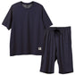 TERAX テラックス 遠赤外線 接触冷感 メンズ ルームウェア 上下セット 半袖 ハーフパンツ ニット鹿の子 M L LL パジャマ 部屋着 紳士 通気性 さらさら 背当て 腰当て 春 夏 冷房対策 リラックスウェア ナイトウェア ゆったり リカバリー