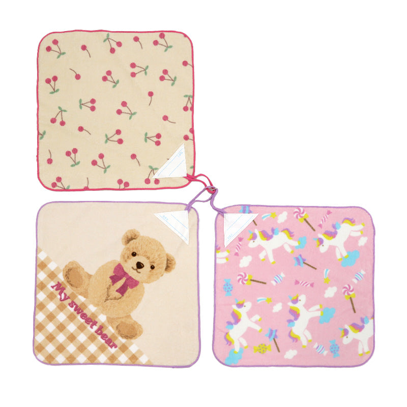 ループタオル タオル ハンドタオル タオルハンカチ 保育園 幼稚園 綿100% キッズ 約30×30cm ウォッシュタオル 子供用ループ付タオル ハンカチ 入園 名前