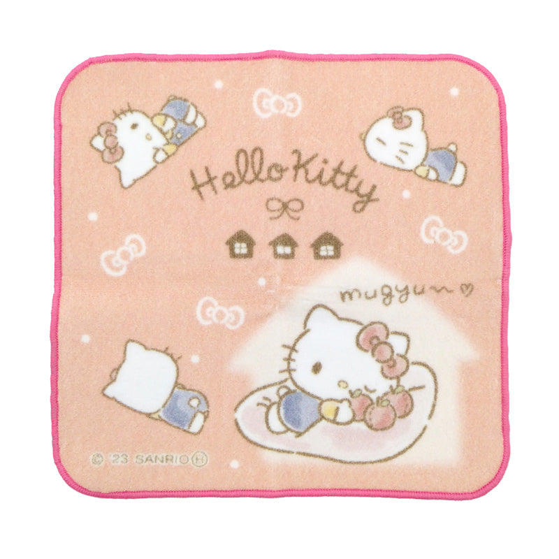 ハンドタオル タオル サンリオ ハンカチ キャラクター キッズ 子供 保育園 幼稚園 小学生 約20×20cm 景品 ギフト 粗品 プチハンドタオル ウォッシュタオル おしぼりタオル 子供用タオル 入園