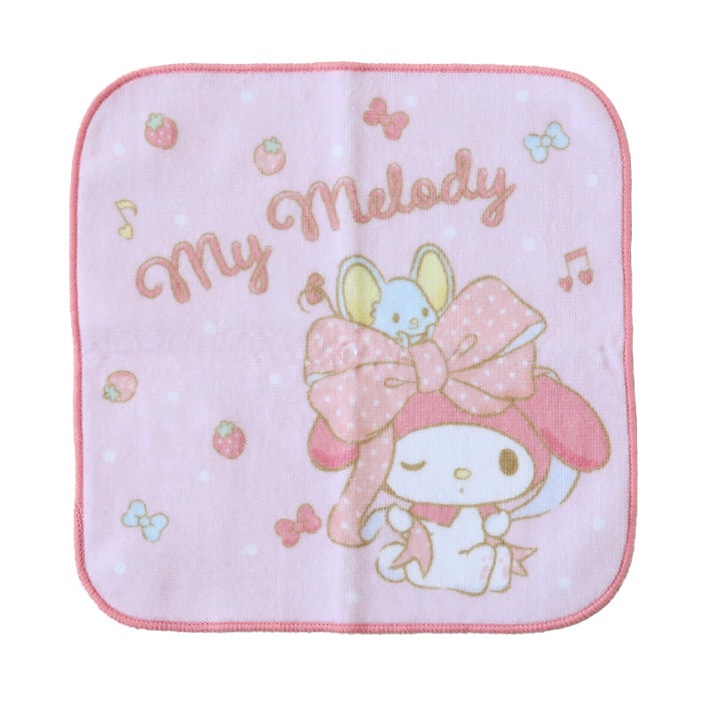 ハンドタオル タオル サンリオ ハンカチ キャラクター キッズ 子供 保育園 幼稚園 小学生 約20×20cm 景品 ギフト 粗品 プチハンドタオル ウォッシュタオル おしぼりタオル 子供用タオル 入園