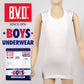 BVD 子ども 男の子 スリーブレス シャツ 綿100％ 130～160cm (ボーイズ ランニング インナー  丸首 下着 男子 男児 キッズ 白 ホワイト コットン 130 140 150 160) (在庫限り)