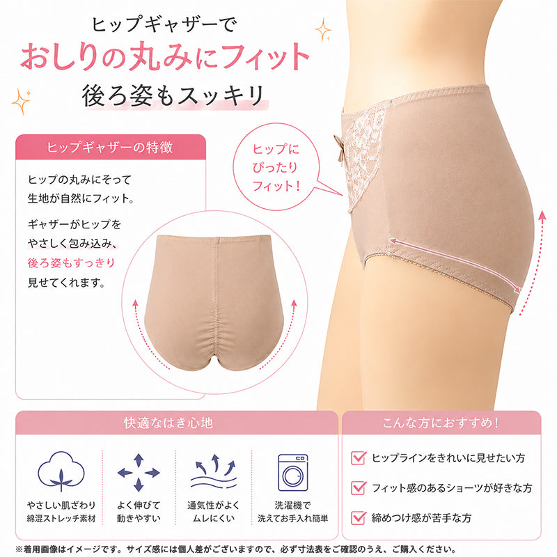 軽失禁ショーツ 吸水ショーツ レディース 15cc 尿モレ 尿漏れ 失禁ショーツ パンツ ちょいモレ 横モレ対策 抗菌防臭 ムレにくい M L LL 3L レース付き お出かけ 通勤 旅行 デイリーショーツ 普段使い メッシュ ヒップギャザー インナー 下着 女性用