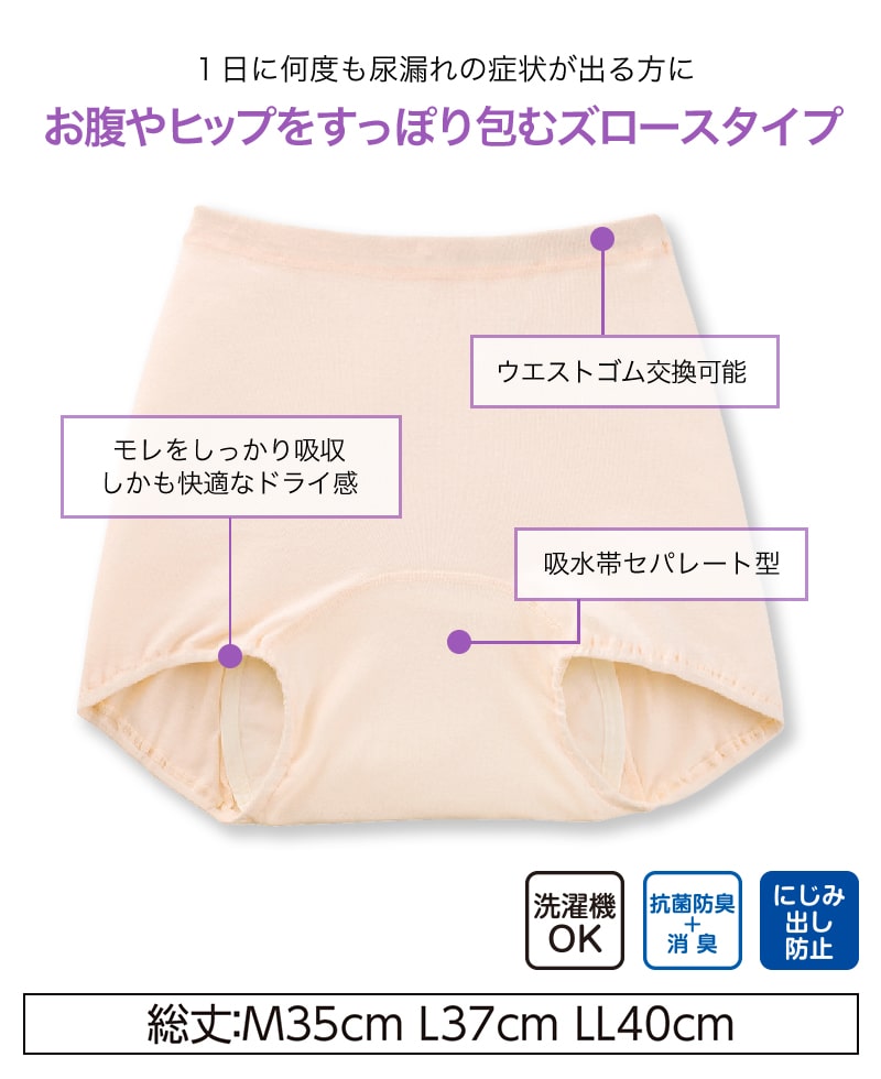 もも【プロフ必読！】ショーツお値下げ中❢ Suteteko 婦人 100cc対応 安心快適ズロース M～LL (大失禁 尿