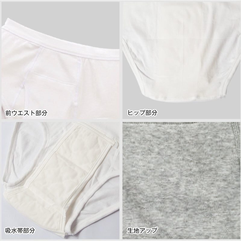 Suteteko 紳士 40cc対応 安心快適ブリーフ 前あき 2枚組 M～LL (中失禁 尿漏れ メンズ 失禁パンツ 吸水シート付き) (取寄せ)