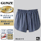 グンゼ 快適工房 紳士 前開き トランクス 4L (メンズ GUNZE 綿100％ コットン 男性 下着 肌着 インナー 日本製 チェック 柄 青 大きいサイズ) (在庫限り)