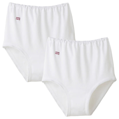 グンゼ 快適工房 婦人 深めショーツ 2枚セット S～L (レディース GUNZE 綿100％ コットン 女性 下着 肌着 パンツ インナー お尻すっぽり 日本製 S M L) (在庫限り)