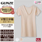 グンゼ 快適工房 3分袖 インナー レディース 半袖 綿100% v首 LL GUNZE 綿100％ 下着 肌着 シャツ スリーマー vネック 女性 婦人 白 ベージュ やわらか 日本製 大きいサイズ