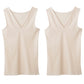 グンゼ 快適工房 婦人 Vネック ノースリーブシャツ 2枚セット 3L レディース スリーマー GUNZE 綿100％ V首 女性 下着 肌着 インナー 白 ベージュ やわらか 日本製 大きいサイズ (在庫限り)