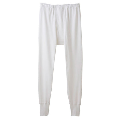 グンゼ 快適工房 紳士 あったかロングパンツ LL (前開き メンズ GUNZE 綿100％ ズボン下 コットン 男性 下着 肌着 インナー 日本製 白 ベージュ 冬 大きなサイズ)