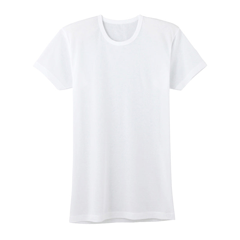 グンゼ 快適工房 紳士 半袖丸首シャツ 涼風綿 2枚セット M・L (メンズ GUNZE 綿100％ コットン 男性 下着 肌着 インナー クルーネック 夏 日本製) (在庫限り)