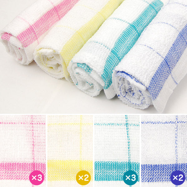 おしぼりタオル 布巾 キッチン 10枚組 約34×34cm (食器 食器拭き 食卓拭き 台拭き キッチンタオル ウォッシュタオル 食器を拭くタオル) (在庫限り)