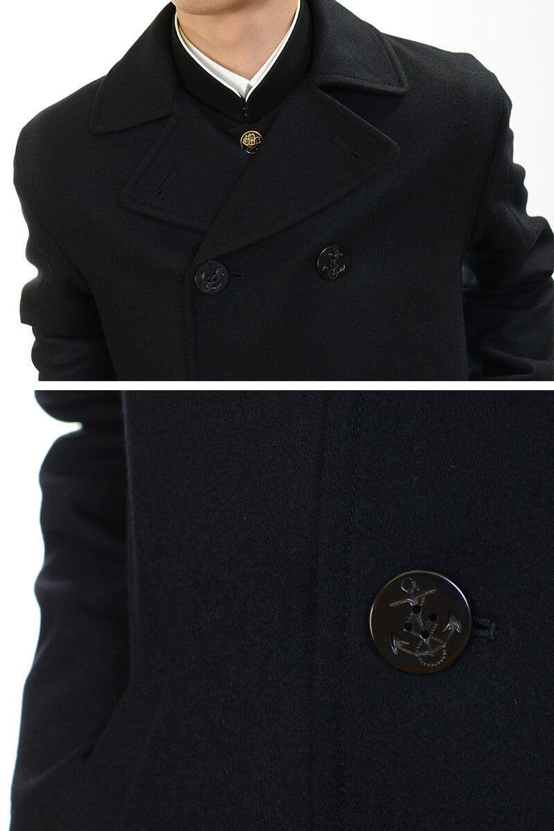 メンズ ピーコート スクールコート S～4L スクール用 通学用 防寒 男女兼用 (送料無料) (取寄せ)