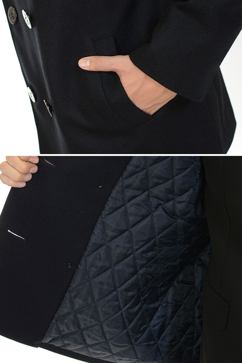 メンズ ピーコート スクールコート S～4L スクール用 通学用 防寒 男女兼用 (送料無料) (取寄せ)