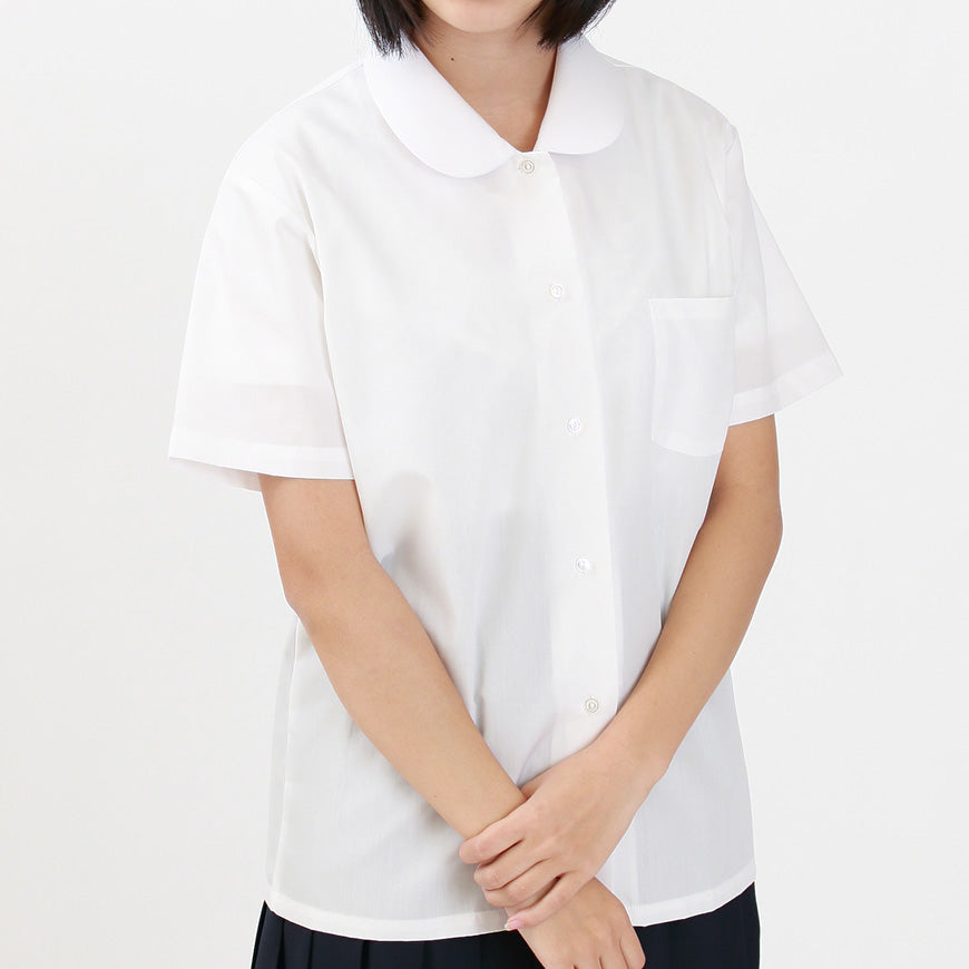 カンコー学生服 形態安定 女子 丸衿半袖ブラウス 110cmA～150cmA (カンコー kanko) (在庫限り)