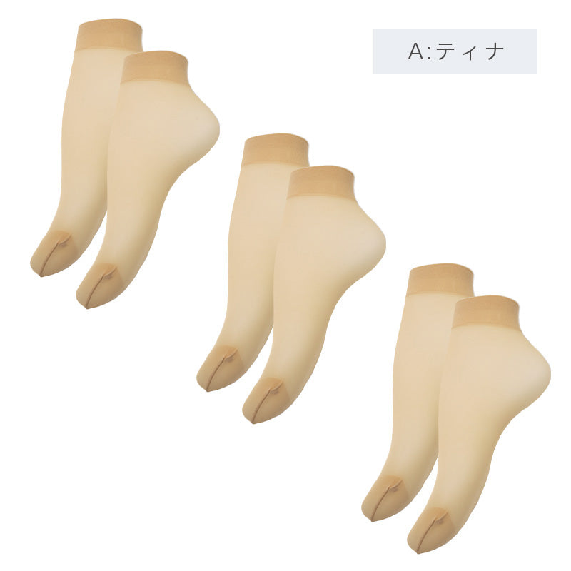 ストッキングソックス 3足組 レディース クルー丈 ノンラン 伝線しにくい つま先補強 パンスト靴下 22-25cm シアーソックス 薄手 くつ下 婦人用 インナーソックス ベージュ ブラック デイリー 上品 オフィス カジュアル