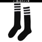 靴下 くつした レディース ライン入り ハイソックス アウトレット 22 23 24 25cm ソックス ライン くつ下 緑 ピンク オレンジ 紫 黒 白 水色 グレー 赤 青 ブルー カラフル カラー (在庫限り)