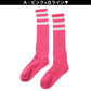 靴下 くつした レディース ライン入り ハイソックス アウトレット 22 23 24 25cm ソックス ライン くつ下 緑 ピンク オレンジ 紫 黒 白 水色 グレー 赤 青 ブルー カラフル カラー