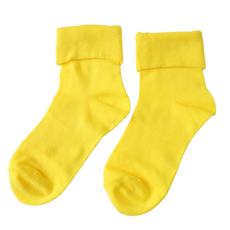 靴下 くつ下 レディース 婦人 カラーソックス SUZANHENGRI 折り返し 22 23 24 25 cm アウトレット ショートソックス くつ下 カラバリ カラー 緑 青 水色 白 茶色 黄色 ピンク ネイビー オレンジ 黒 グレー 黄緑 カーキ 蛍光色 (在庫限り)