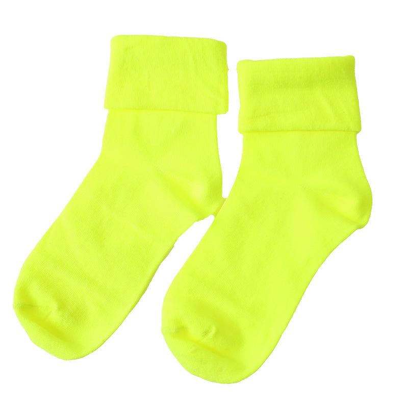 靴下 くつ下 レディース 婦人 カラーソックス SUZANHENGRI 折り返し 22 23 24 25 cm アウトレット ショートソックス くつ下 カラバリ カラー 緑 青 水色 白 茶色 黄色 ピンク ネイビー オレンジ 黒 グレー 黄緑 カーキ 蛍光色 (在庫限り)